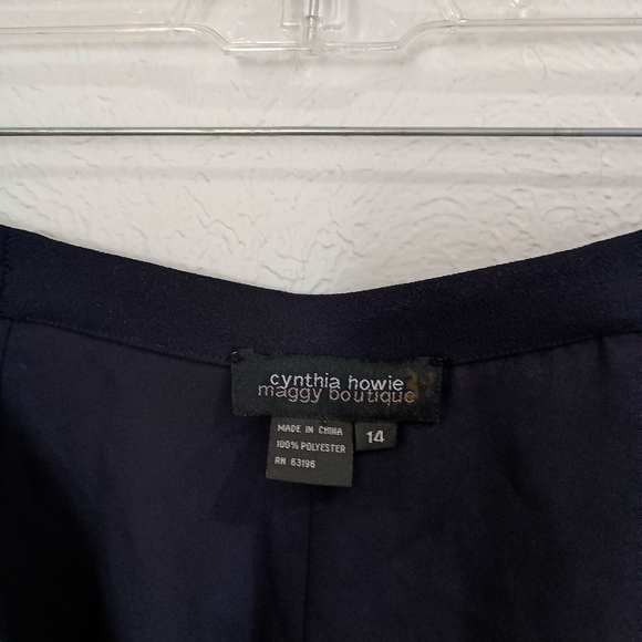 Cynthia Howie Maggy Boutique Navy Wide Leg Pants - Picture 5 of 7